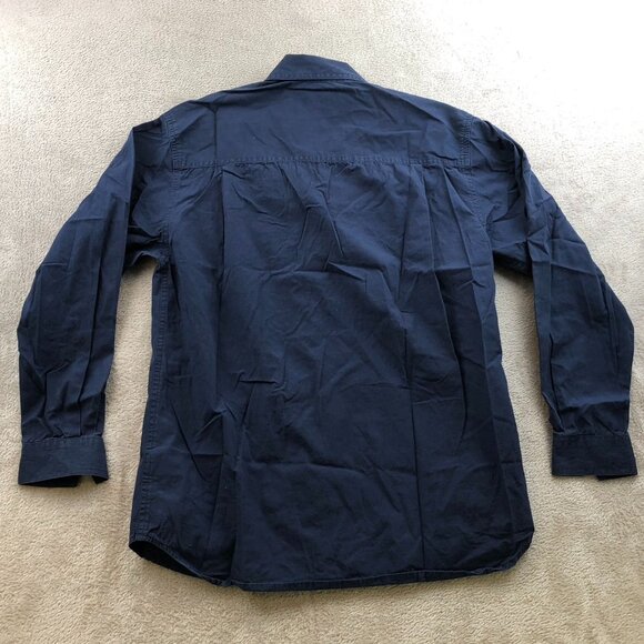 Vintage Guess Jeans Mens Shirt Medium Long Sleeve Button Up Casual Classic Blue - Picture 8 of 8